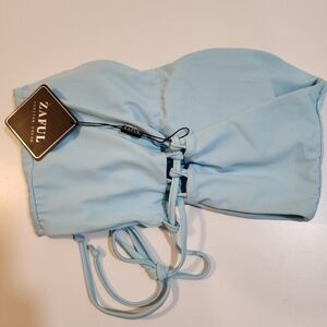 ZAFUL for ever young blue bikini top size 7 NWT